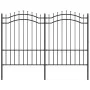 Gartenzaun mit Speerspitze aus schwarz beschichtetem Stahl, 190 cm von vidaXL, Zaunpaneele - Ref: Foro24-151082, Preis: 220,1...