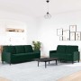 Juego de sofás con cojines 2 piezas terciopelo verde oscuro en Sofás | Comprar online en Foru.es