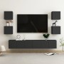 Set de muebles de salón TV 7 pzas madera de ingeniería negro de vidaXL, Muebles TV - Ref: Foro24-3078766, Precio: 193,52 €, D...