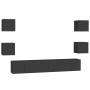 Set de muebles de salón TV 7 pzas madera de ingeniería negro de vidaXL, Muebles TV - Ref: Foro24-3078766, Precio: 193,52 €, D...