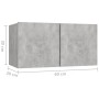 Set de muebles de salón 4 pzas madera ingeniería gris hormigón de vidaXL, Muebles TV - Ref: Foro24-3079154, Precio: 100,65 €,...