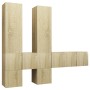 Muebles de pared de TV 7 pzas aglomerado color roble Sonoma de vidaXL, Muebles TV - Ref: Foro24-3079033, Precio: 212,67 €, De...