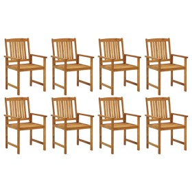 Sillas de jardín 8 unidades madera maciza de teca de vidaXL, Sillas de jardín - Ref: Foro24-3078150, Precio: 581,70 €, Descue...