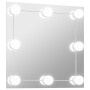 Espejo de pared con luces LED cuadrado de vidrio de vidaXL, Espejos - Ref: Foro24-3078635, Precio: 32,50 €, Descuento: %