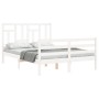 Estructura de cama con cabecero madera maciza blanco 120x200 cm de vidaXL, Camas y somieres - Ref: Foro24-3194957, Precio: 12...