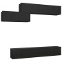 Set de muebles de salón TV 7 piezas madera de ingeniería negro de vidaXL, Muebles TV - Ref: Foro24-3078834, Precio: 222,47 €,...