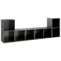 Muebles de salón de pared 4 pzas madera ingeniería gris brillo de vidaXL, Muebles TV - Ref: Foro24-3079978, Precio: 123,90 €,...