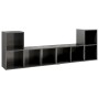 Muebles de salón de pared 4 pzas madera ingeniería gris brillo de vidaXL, Muebles TV - Ref: Foro24-3079978, Precio: 125,38 €,...