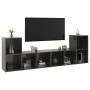 Muebles de salón de pared 4 pzas madera ingeniería gris brillo de vidaXL, Muebles TV - Ref: Foro24-3079978, Precio: 123,90 €,...