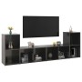 Muebles de salón de pared 4 pzas madera ingeniería gris brillo de vidaXL, Muebles TV - Ref: Foro24-3079978, Precio: 125,38 €,...