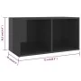 Muebles de salón de pared 4 pzas madera ingeniería gris brillo de vidaXL, Muebles TV - Ref: Foro24-3079978, Precio: 123,90 €,...