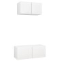 Set de muebles de salón TV 2 piezas madera de ingeniería blanco de vidaXL, Muebles TV - Ref: Foro24-3078700, Precio: 77,52 €,...