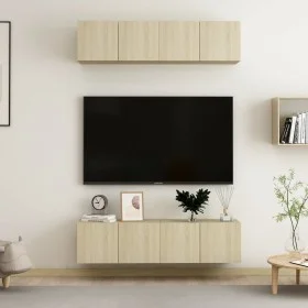 Juego de muebles de salón 4 piezas roble Sonoma 60x30x30 cm de vidaXL, Muebles TV - Ref: Foro24-3078954, Precio: 131,60 €, De...