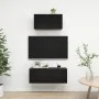 Set de muebles de salón TV 2 pzas madera de ingeniería negro de vidaXL, Muebles TV - Ref: Foro24-3078805, Precio: 77,88 €, De...