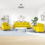 Juego de sofás con cojines 4 piezas terciopelo amarillo en Sofás | Comprar online en Foru.es