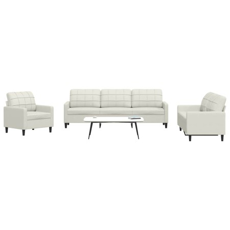 Juego de sofás con cojines 4 piezas terciopelo crema en Sofás | Comprar online en Foru.es