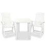 Set de mesa y sillas bistró de jardín 3 piezas plástico blanco en Conjuntos de jardín | Comprar online en Foru.es