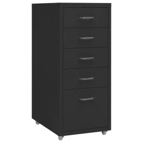 Armario archivador móvil metal negro 28x41x69 cm de vidaXL, Armarios archivadores - Ref: Foro24-335914, Precio: 120,01 €, Des...