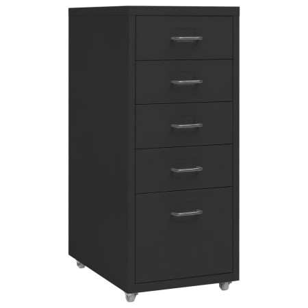 Armario archivador móvil metal negro 28x41x69 cm de vidaXL, Armarios archivadores - Ref: Foro24-335914, Precio: 86,29 €, Desc...