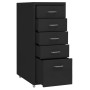 Armario archivador móvil metal negro 28x41x69 cm de vidaXL, Armarios archivadores - Ref: Foro24-335914, Precio: 86,29 €, Desc...