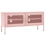 Mueble para TV de acero rosa 105x35x50 cm de vidaXL, Muebles TV - Ref: Foro24-336238, Precio: 132,46 €, Descuento: %