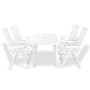 Juego de comedor de jardín 5 piezas plástico blanco en Conjuntos de jardín | Comprar online en Foru.es