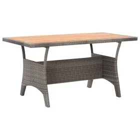 Mesa de jardín de madera maciza de acacia gris 120x70x66 cm de vidaXL, Mesas de jardín - Ref: Foro24-316586, Precio: 232,76 €...