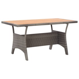 Mesa de jardín de madera maciza de acacia gris 120x70x66 cm de vidaXL, Mesas de jardín - Ref: Foro24-316586, Precio: 245,48 €...