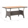 Mesa de jardín de madera maciza de acacia gris 120x70x66 cm de vidaXL, Mesas de jardín - Ref: Foro24-316586, Precio: 245,48 €...