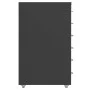 Armario archivador móvil metal antracita 28x41x69 cm de vidaXL, Armarios archivadores - Ref: Foro24-335919, Precio: 103,24 €,...