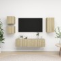Juego de muebles de salón 5 piezas roble Sonoma de vidaXL, Muebles TV - Ref: Foro24-3079010, Precio: 134,29 €, Descuento: %
