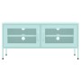 Mueble para TV de acero verde menta 105x35x50 cm de vidaXL, Muebles TV - Ref: Foro24-336239, Precio: 143,86 €, Descuento: %