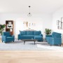 Juego de sofás con cojines 4 piezas terciopelo azul en Sofás | Comprar online en Foru.es