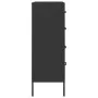 Black steel drawer cabinet 80x35x101.5 cm by vidaXL, Drawers - Ref: Foro24-336205, Price: 176,35 €, Discount: %