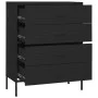 Black steel drawer cabinet 80x35x101.5 cm by vidaXL, Drawers - Ref: Foro24-336205, Price: 176,35 €, Discount: %