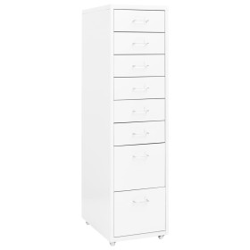 Armario archivador móvil metal blanco 28x41x109 cm de vidaXL, Armarios archivadores - Ref: Foro24-335920, Precio: 125,49 €, D...