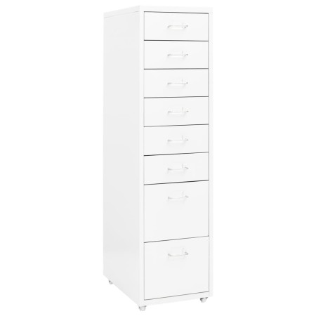 Armario archivador móvil metal blanco 28x41x109 cm de vidaXL, Armarios archivadores - Ref: Foro24-335920, Precio: 125,49 €, D...
