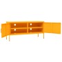 Mueble para TV de acero amarillo mostaza 105x35x50 cm de vidaXL, Muebles TV - Ref: Foro24-336227, Precio: 156,78 €, Descuento: %
