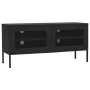 Mueble para TV de acero negro 105x35x50 cm de vidaXL, Muebles TV - Ref: Foro24-336241, Precio: 138,85 €, Descuento: %