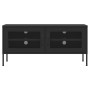 Mueble para TV de acero negro 105x35x50 cm de vidaXL, Muebles TV - Ref: Foro24-336241, Precio: 141,12 €, Descuento: %