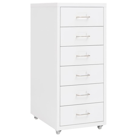 Armario archivador móvil metal blanco 28x41x69 cm de vidaXL, Armarios archivadores - Ref: Foro24-335916, Precio: 78,43 €, Des...