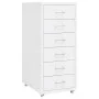 Armario archivador móvil metal blanco 28x41x69 cm de vidaXL, Armarios archivadores - Ref: Foro24-335916, Precio: 103,06 €, De...