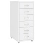 Armario archivador móvil metal blanco 28x41x69 cm de vidaXL, Armarios archivadores - Ref: Foro24-335916, Precio: 78,43 €, Des...