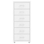 Armario archivador móvil metal blanco 28x41x69 cm de vidaXL, Armarios archivadores - Ref: Foro24-335916, Precio: 78,43 €, Des...