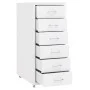 Armario archivador móvil metal blanco 28x41x69 cm de vidaXL, Armarios archivadores - Ref: Foro24-335916, Precio: 103,06 €, De...