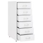 Armario archivador móvil metal blanco 28x41x69 cm de vidaXL, Armarios archivadores - Ref: Foro24-335916, Precio: 78,43 €, Des...