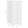Armario archivador móvil metal blanco 28x41x69 cm de vidaXL, Armarios archivadores - Ref: Foro24-335916, Precio: 78,43 €, Des...