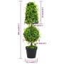 Planta de Boj artificial con macetero verde 100 cm de vidaXL, Flora artificial - Ref: Foro24-336513, Precio: 86,85 €, Descuen...