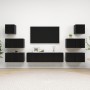 Juego de mueble para TV de 8 piezas aglomerado negro de vidaXL, Muebles TV - Ref: Foro24-3078819, Precio: 237,61 €, Descuento: %