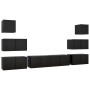 Juego de mueble para TV de 8 piezas aglomerado negro de vidaXL, Muebles TV - Ref: Foro24-3078819, Precio: 237,61 €, Descuento: %